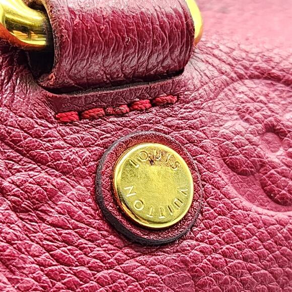 Louis Vuitton Speedy Bandouliere 25 Empreinte Leather Shoulder Bag Burgundy - Picture 6 of 11